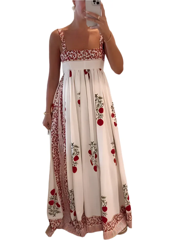Lucia – Floral Print Women’s Maxi Dress