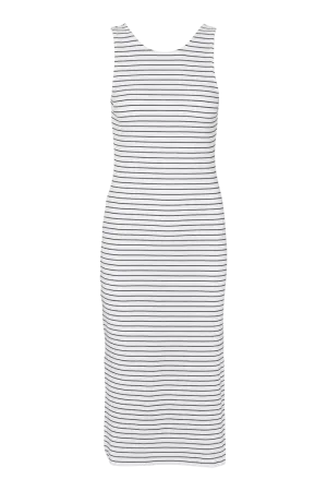 Ludmilla Openback Dress - Bright white / black