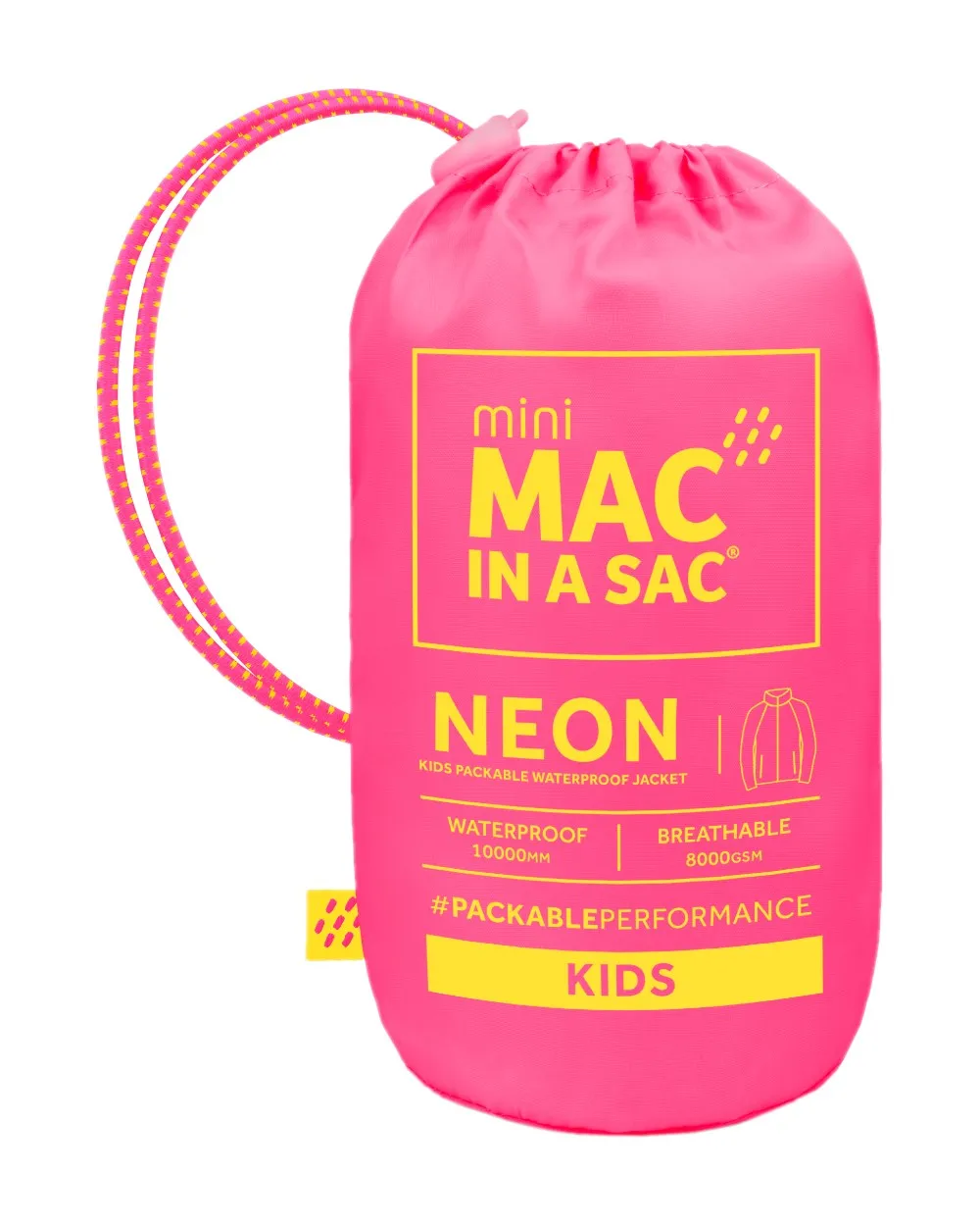 Mac In A Sac Mini Origin Neon Packable Waterproof Jacket
