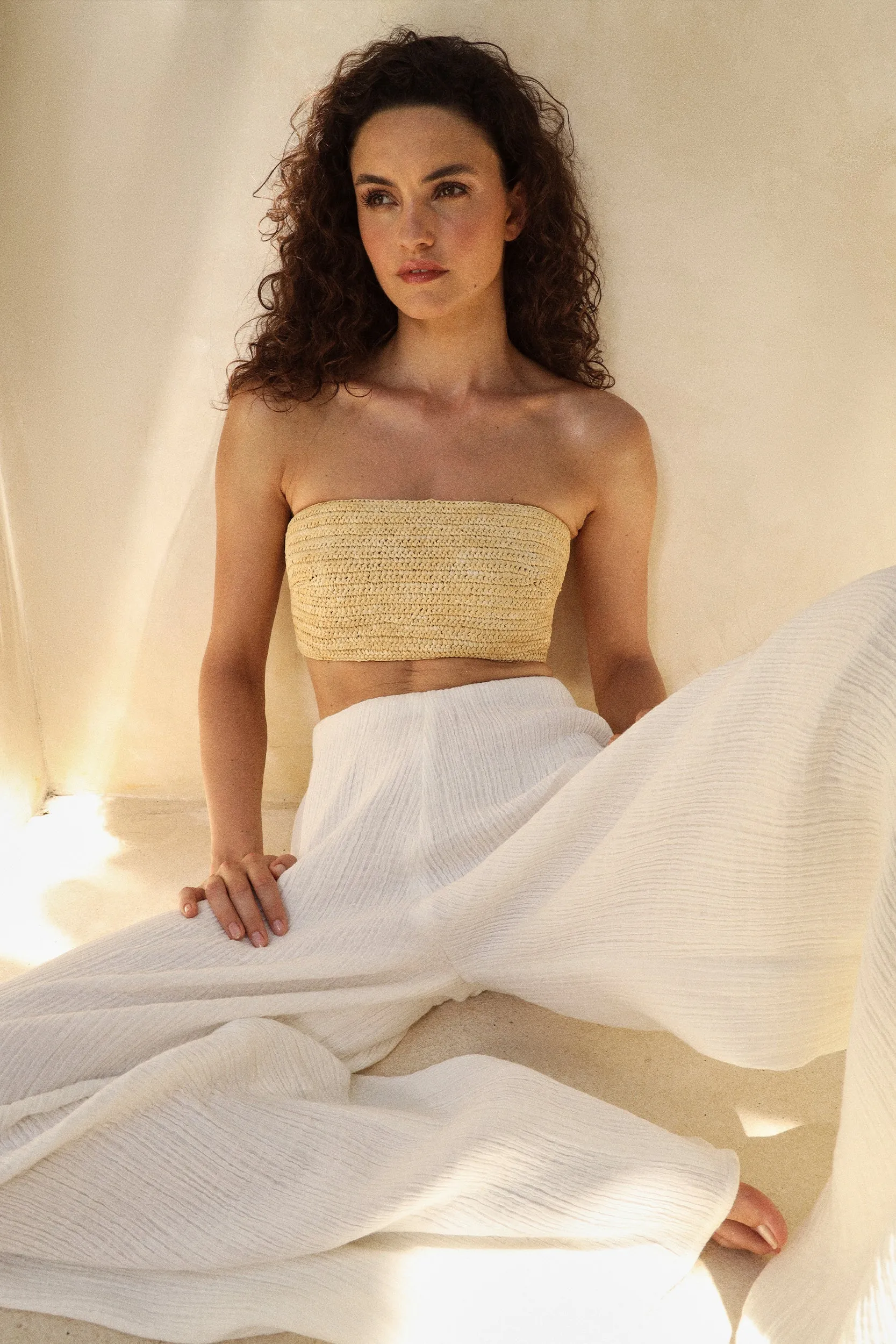 Madagascar Tube Bandeau (Light Crème)