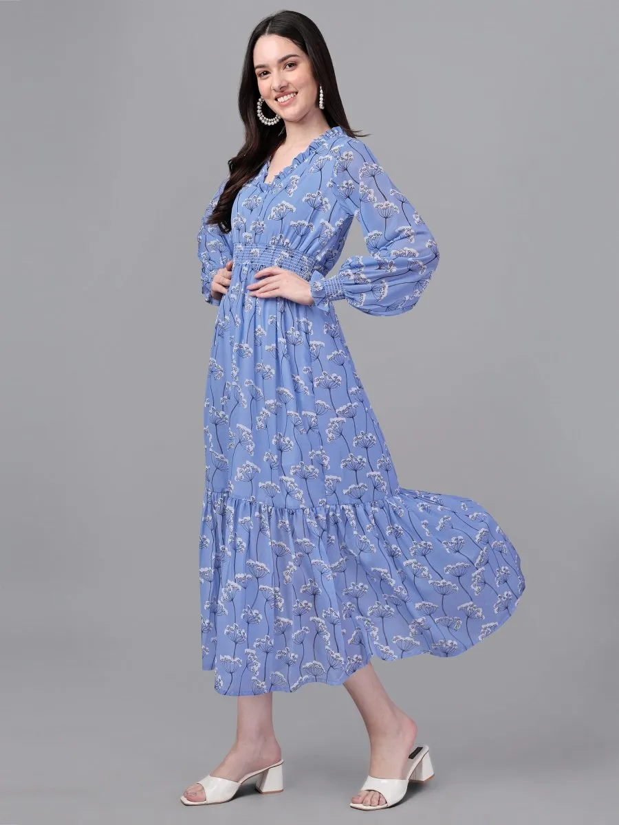 Masakali.co dresses for Women western wear Sky Blue Maxi Dress