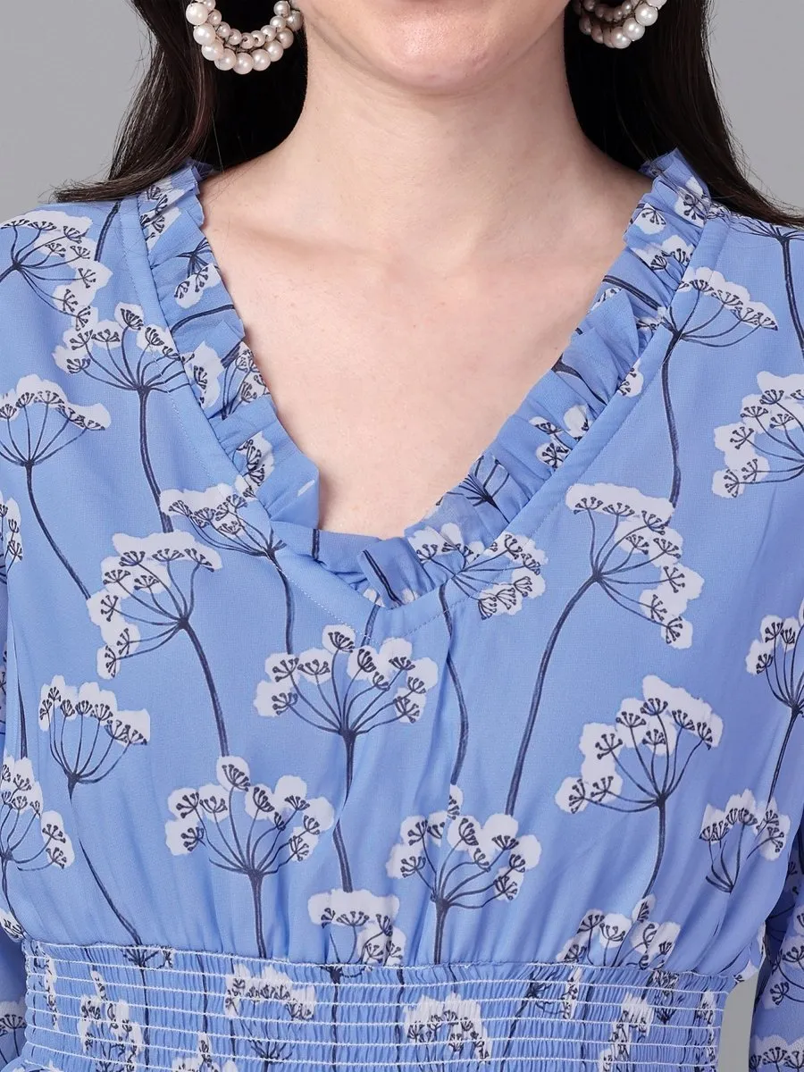 Masakali.co dresses for Women western wear Sky Blue Maxi Dress