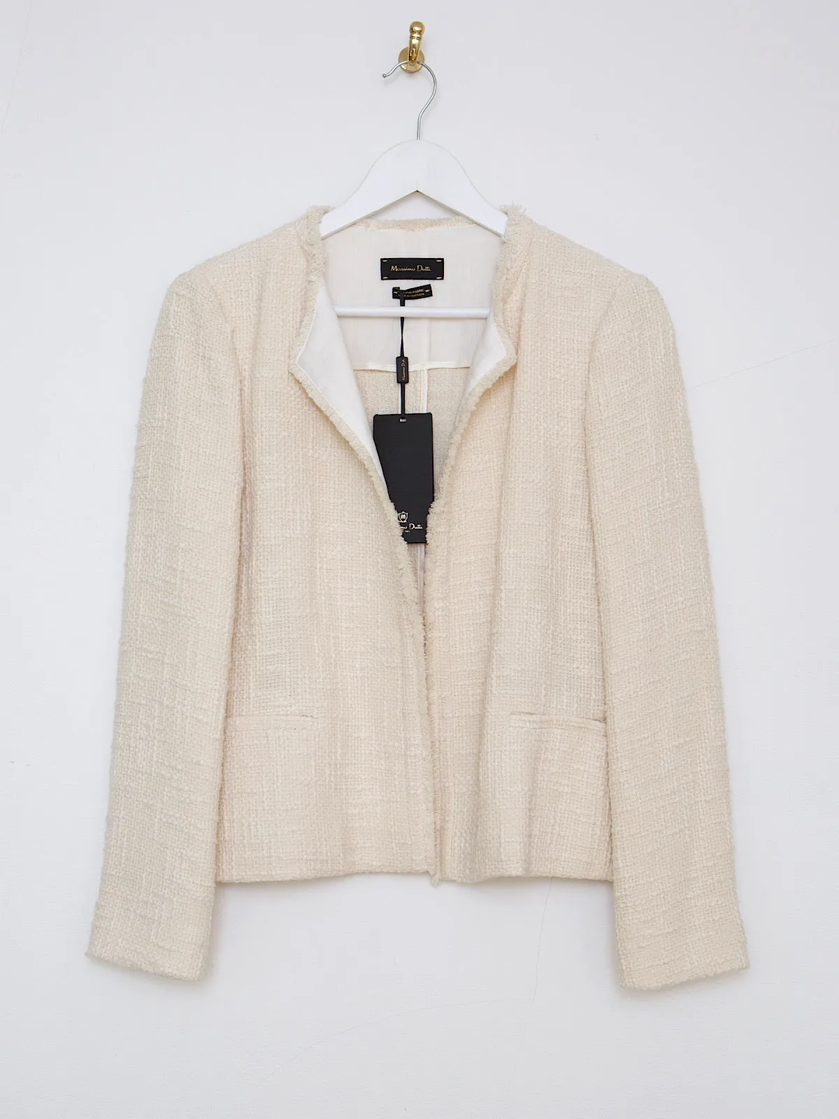 Massimo Dutti chic boxy blazers cream