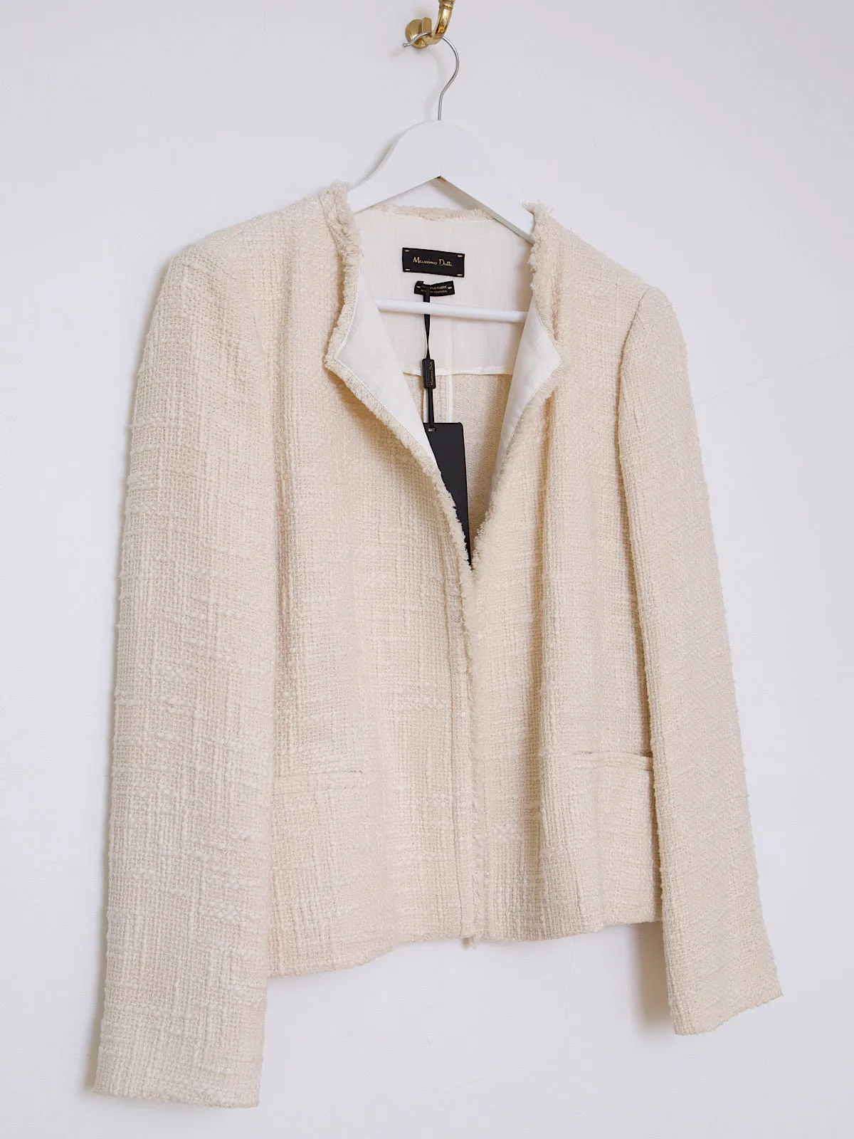 Massimo Dutti chic boxy blazers cream