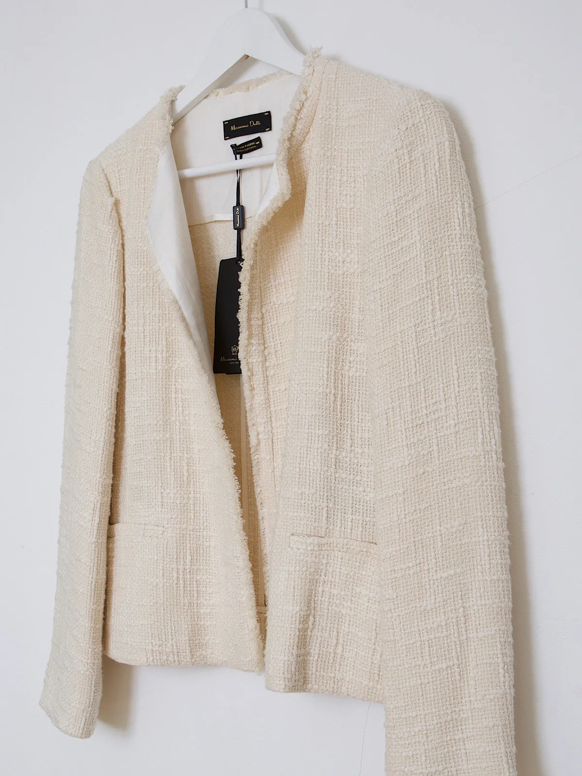 Massimo Dutti chic boxy blazers cream