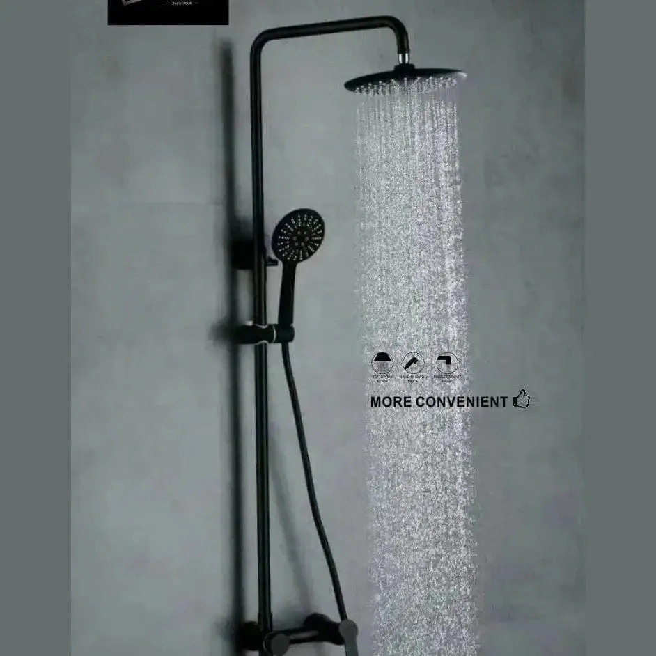 MaxTen Stainless Steel 3-in-1 Hot & Cold Mixer Shower Set - ST60-308 & ST60-308BL