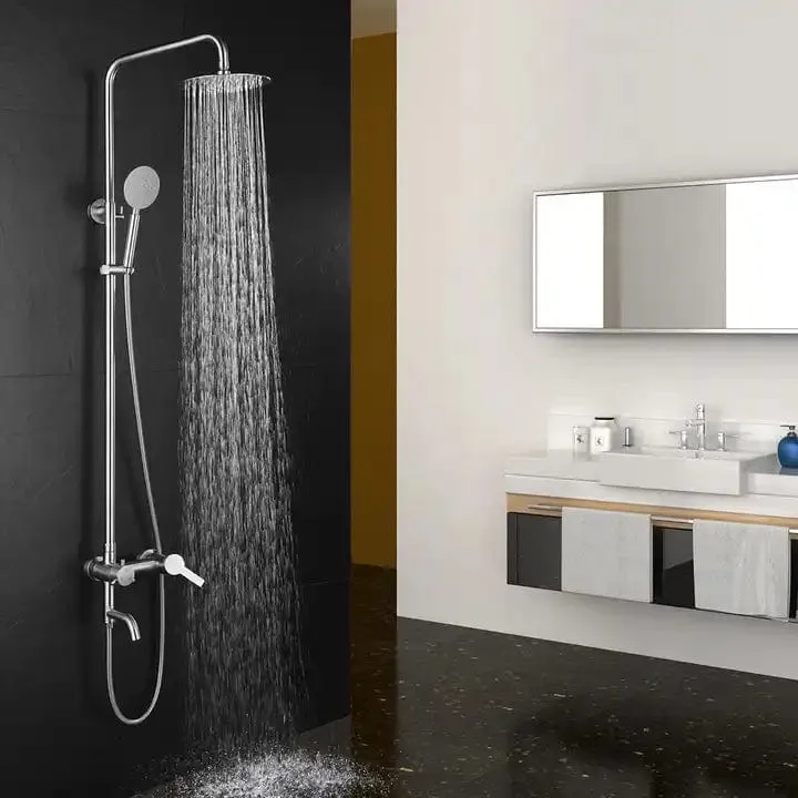 MaxTen Stainless Steel 3-in-1 Hot & Cold Mixer Shower Set - ST60-308 & ST60-308BL