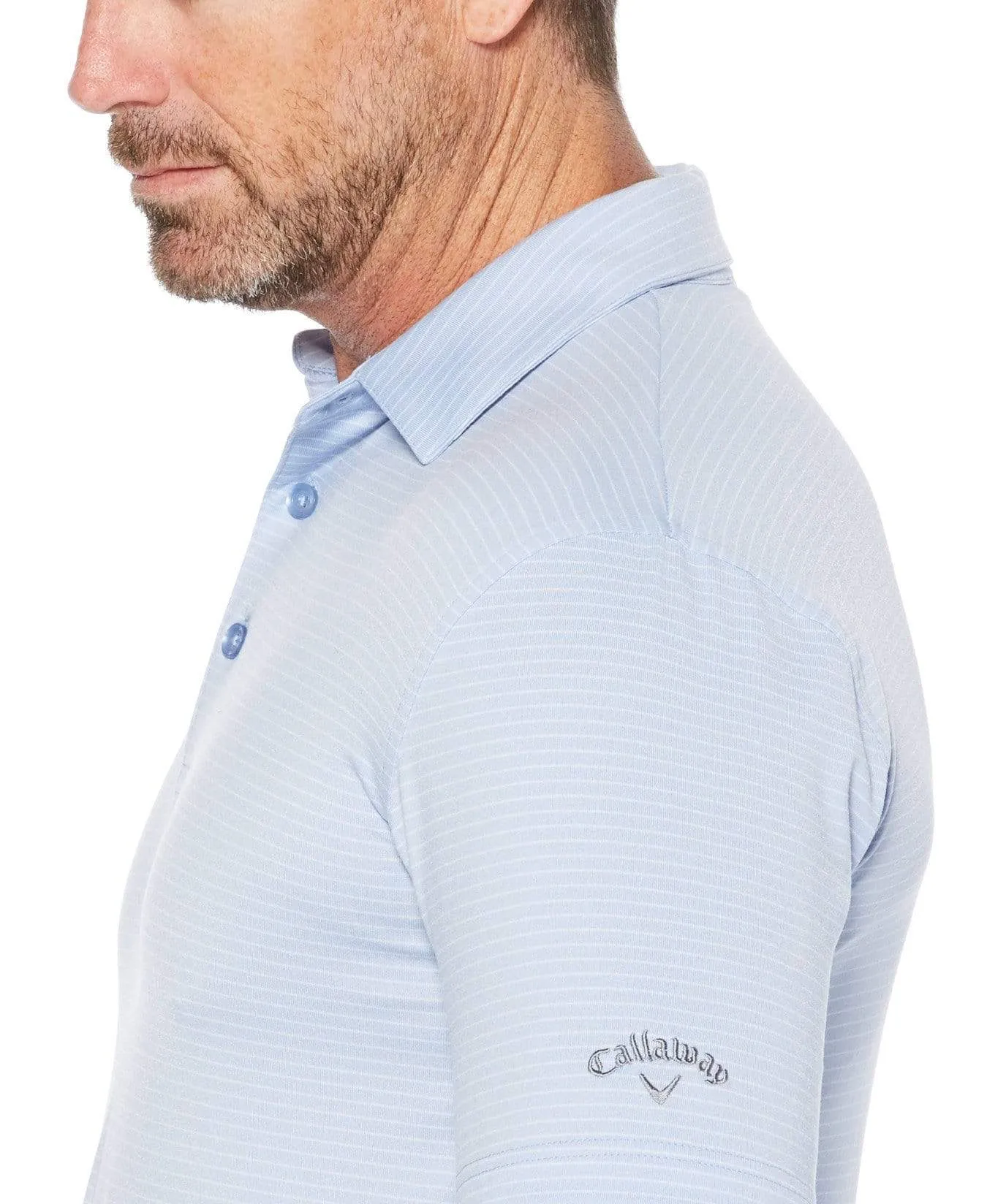Mens Core Soft Micro-Striped Polo