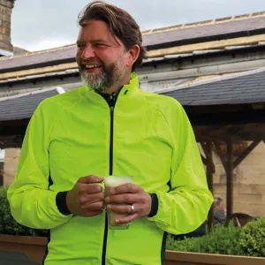 Mens Mizzly Hi Vis Wind Water Resistant Cycling Jacket