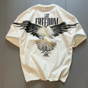 Men's white dove short sleeve cotton T-shirt