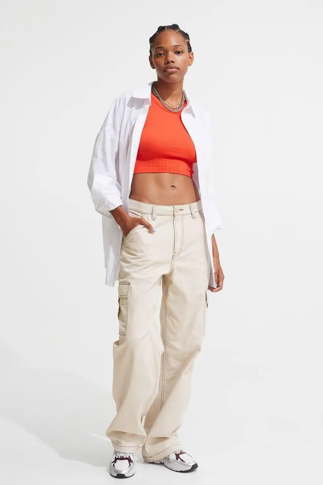 MH Highwaist Twill cargo pant 6 pocket