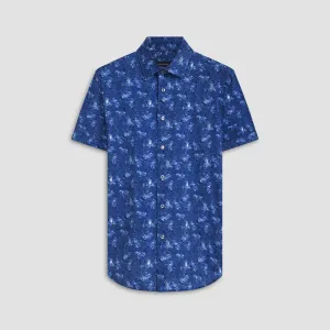 Miles Leaf Print OoohCotton Short Sleeve Shirt