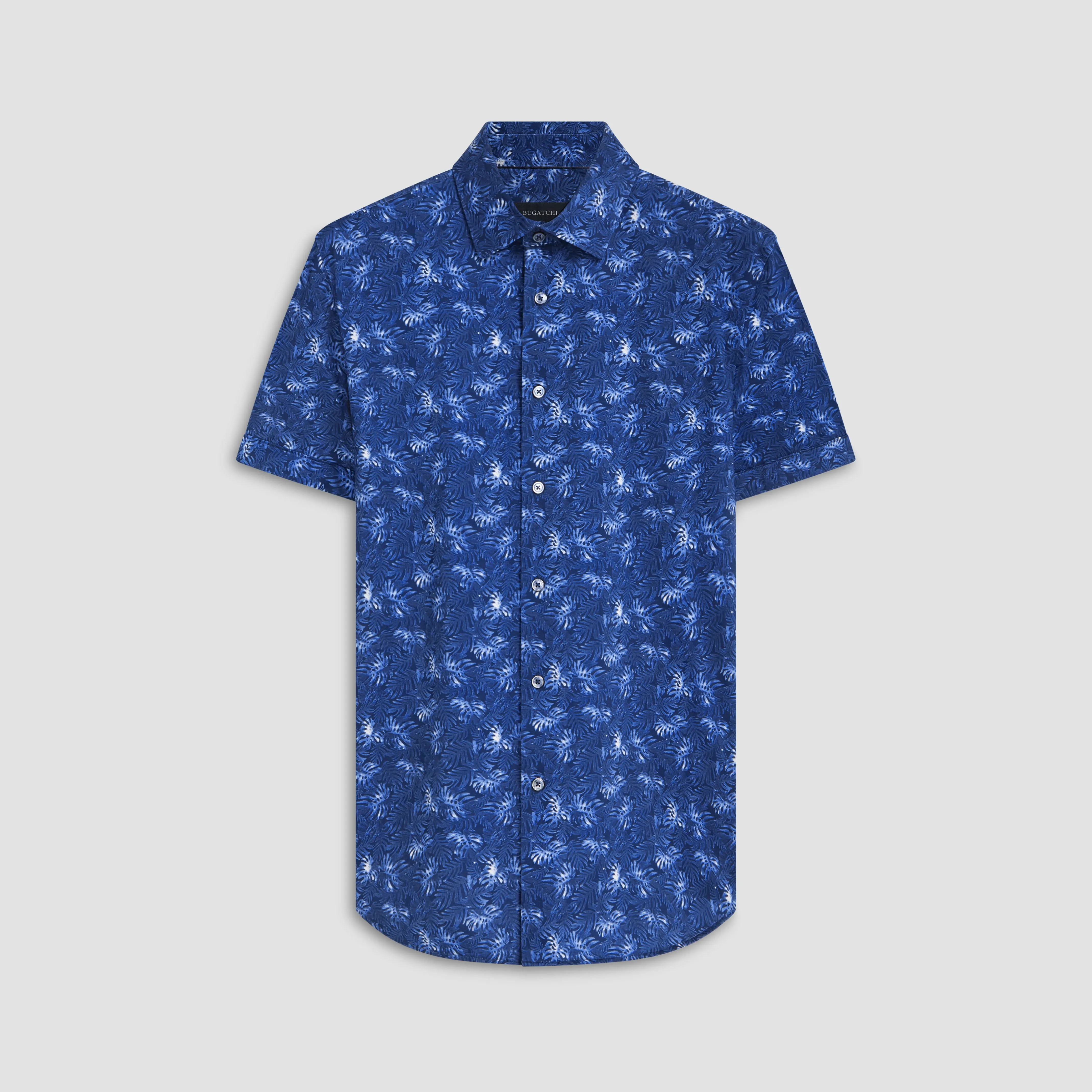 Miles Leaf Print OoohCotton Short Sleeve Shirt