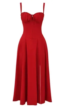 Mirea - Medium floral strapless dress
