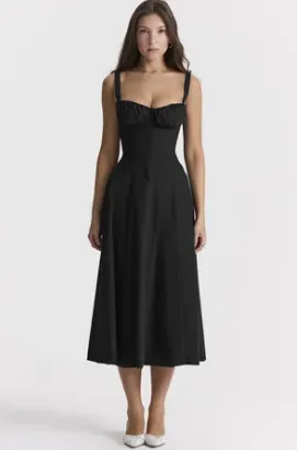 Mirea - Medium floral strapless dress