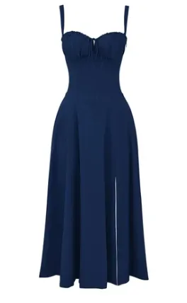 Mirea - Medium floral strapless dress