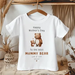 Mother's Day Mummy Bear Personalised Toddler & Kids T Shirt
