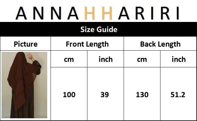 Munawara White three layer chiffon khimar hijab niqab