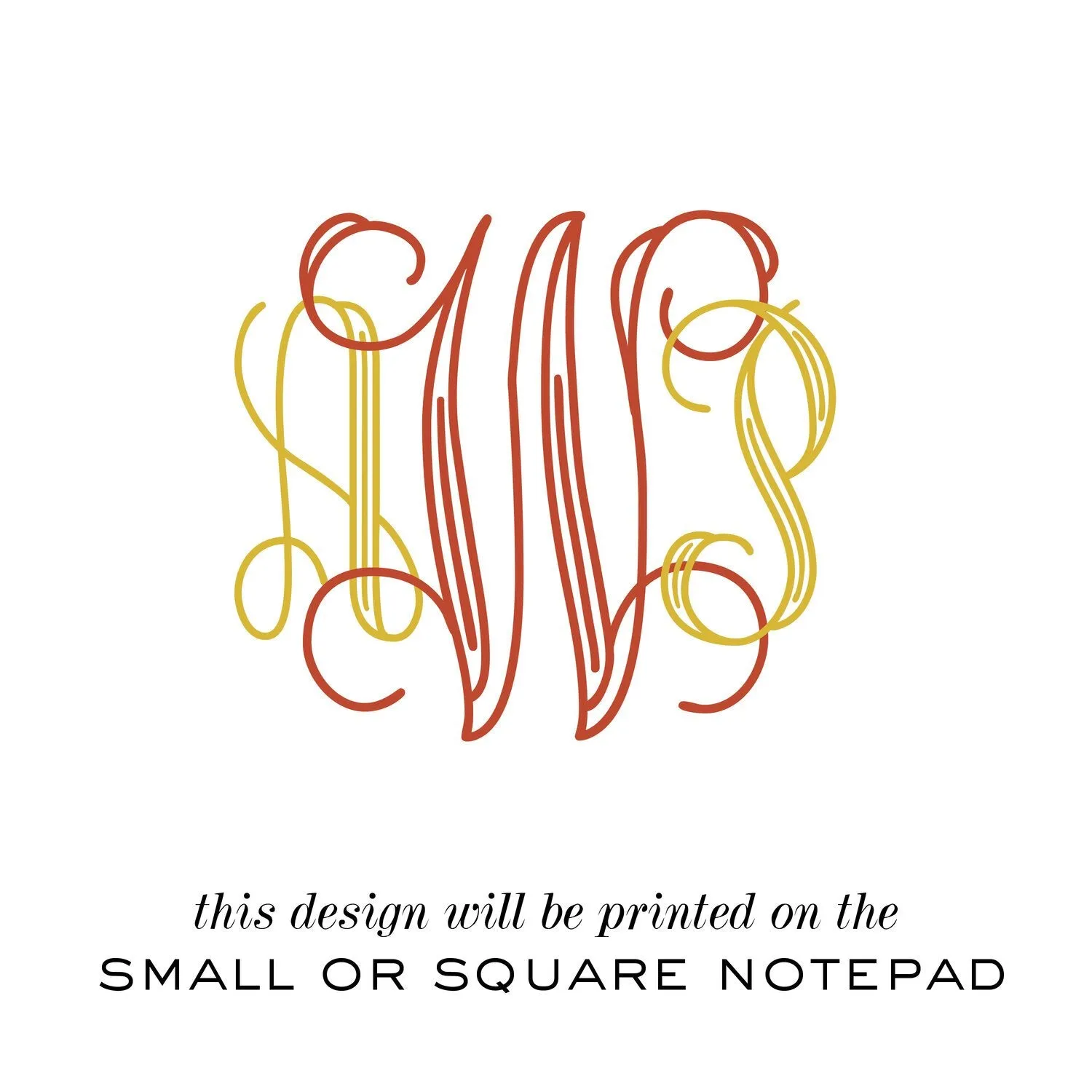 Names & Monogram Partner Pair Notepads