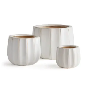 NAPA Home & Garden, LUCILLE POTS, SET OF 3,N4SR10WH