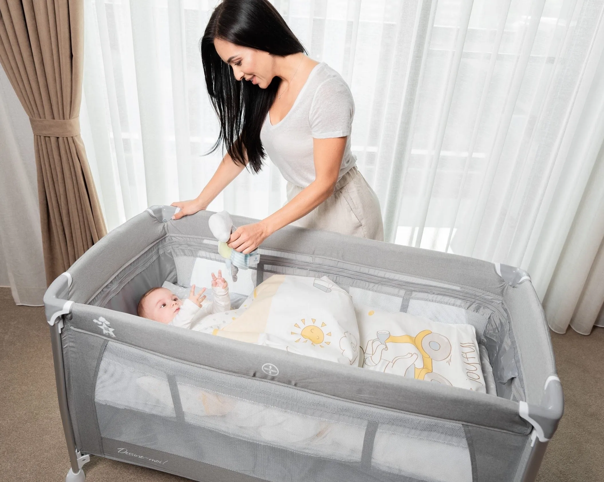 NEW Baby cot dessine moi 2 layers
