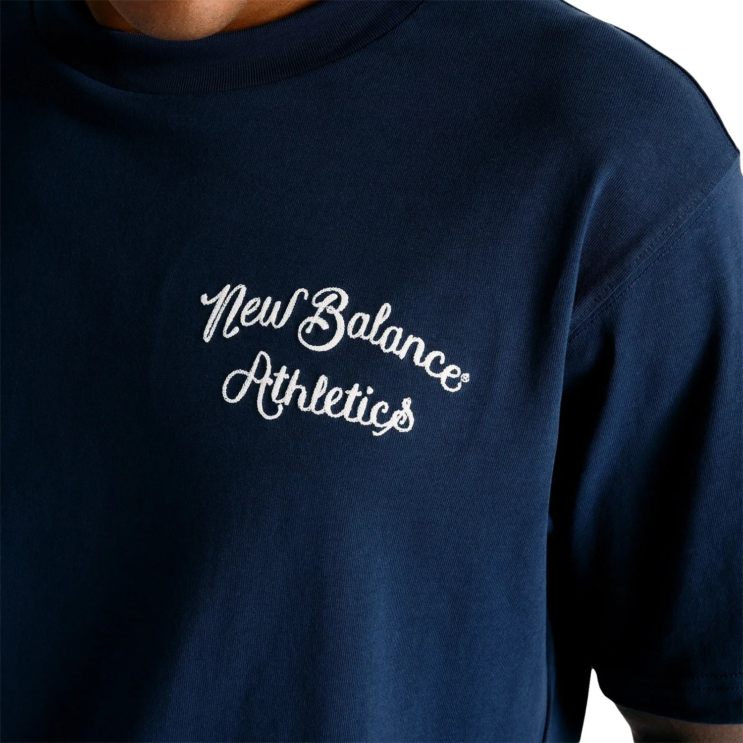 New Balance Men Athletics Relaxed League T-Shirt Navy MT43556-NNY