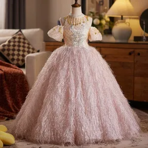New beauty pageant girl dresses/elegant wedding flower girl dresses, girls birthday party girl dresses