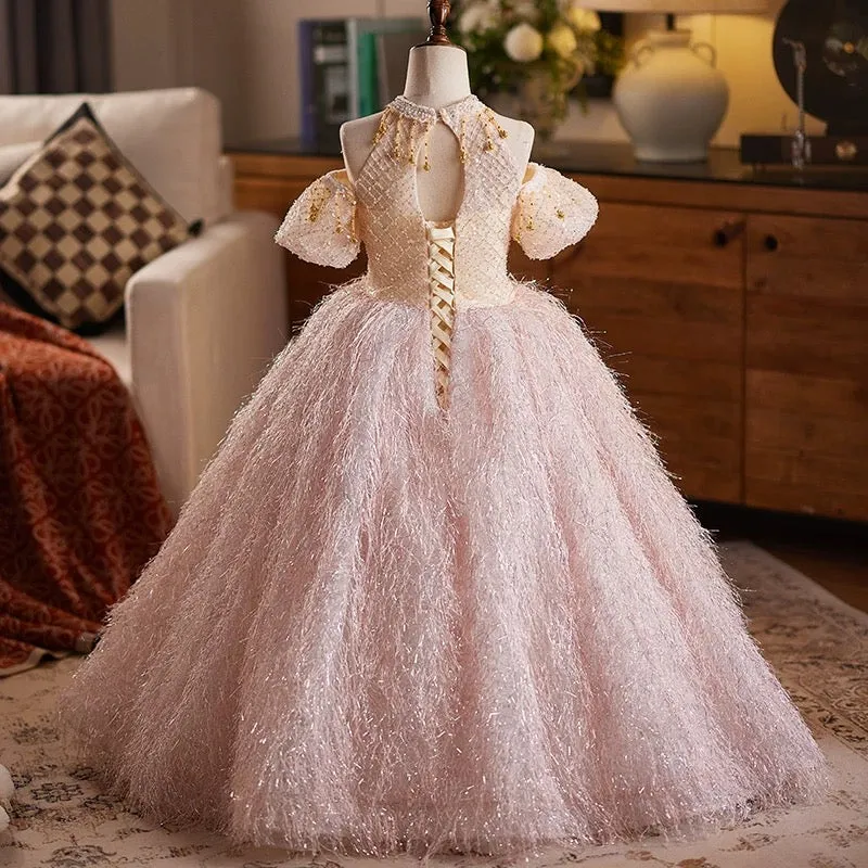 New beauty pageant girl dresses/elegant wedding flower girl dresses, girls birthday party girl dresses