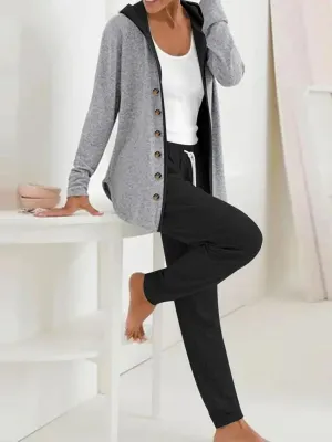New Retails $87  Women's Just Fashion Now Buckle Plain Daily Going Out Two Piece Set Long Sleeve Casual Spring/Fall Coat With Pants Matching Set Sz XL