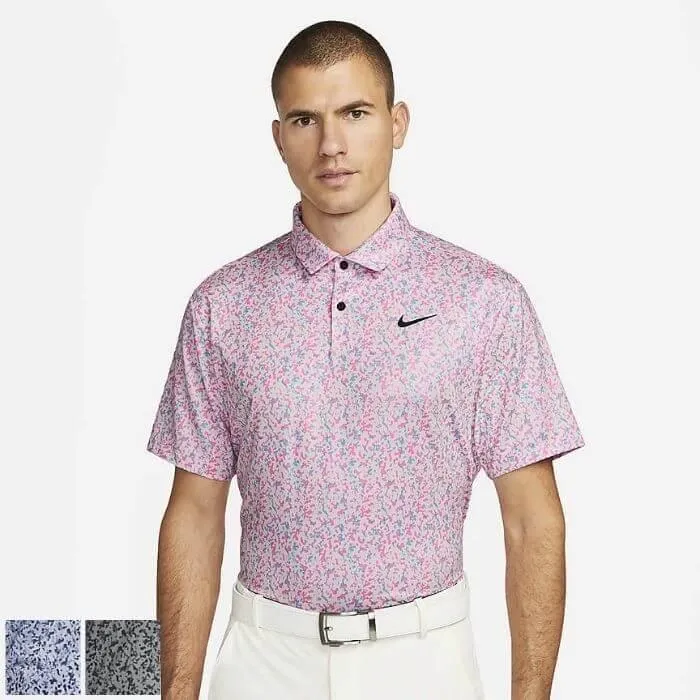 Nike Dri-FIT Tour Camo Golf Polo S Ocean Bliss/Blk (DR5306-442)