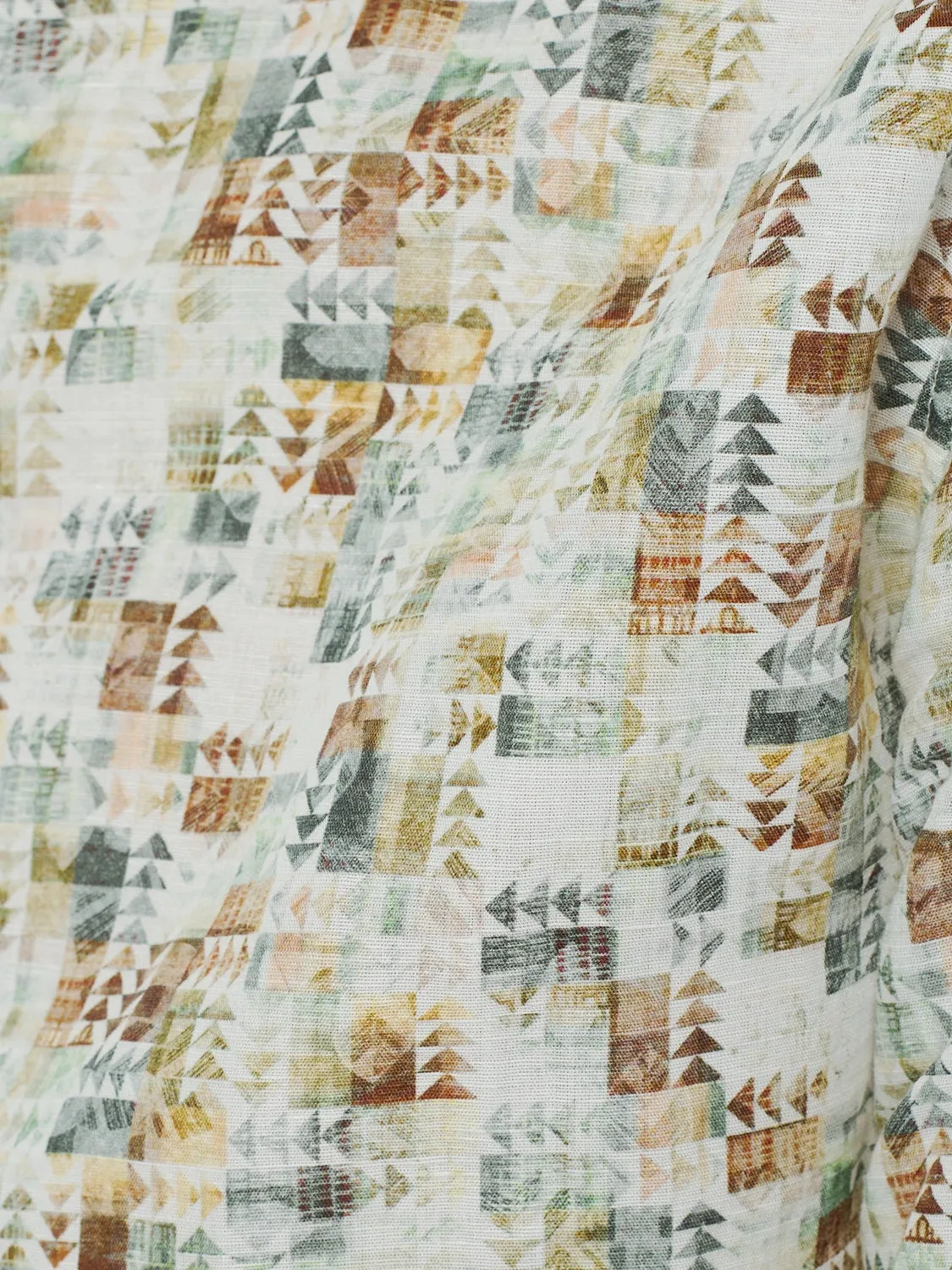 NO EXCESS ALL OVER PRINT LINEN BLEND S/S SHIRT 23440305