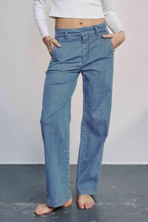 NUAMBER PANTS LONG - Light Denim Blue 1