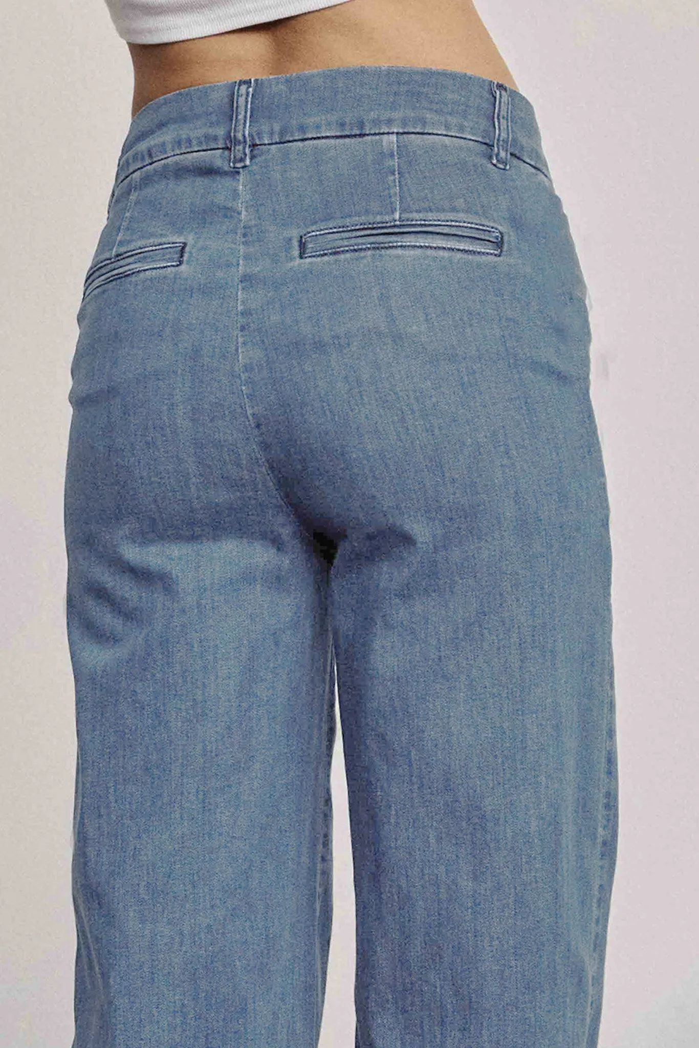 NUAMBER PANTS LONG - Light Denim Blue 1