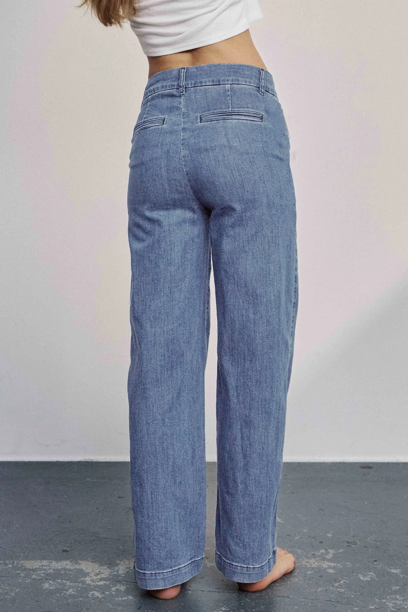 NUAMBER PANTS LONG - Light Denim Blue 1