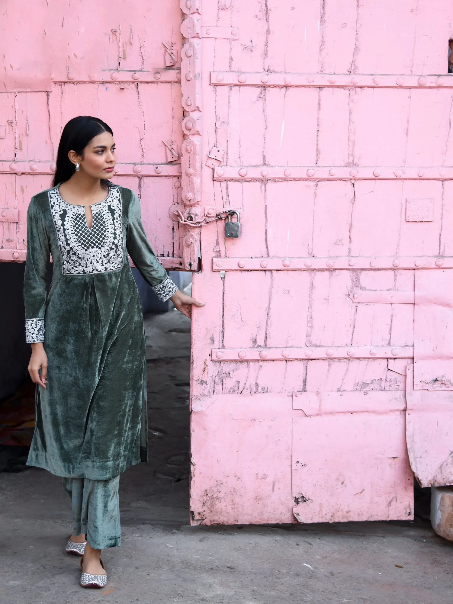 Olive Branch Kurta Set