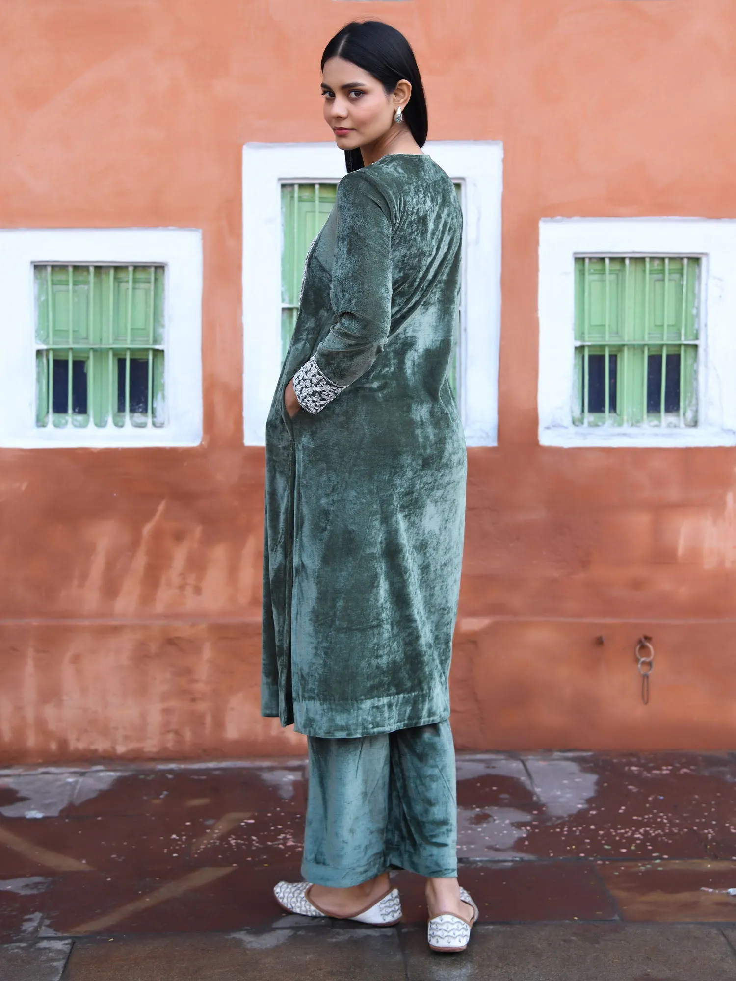 Olive Branch Kurta Set