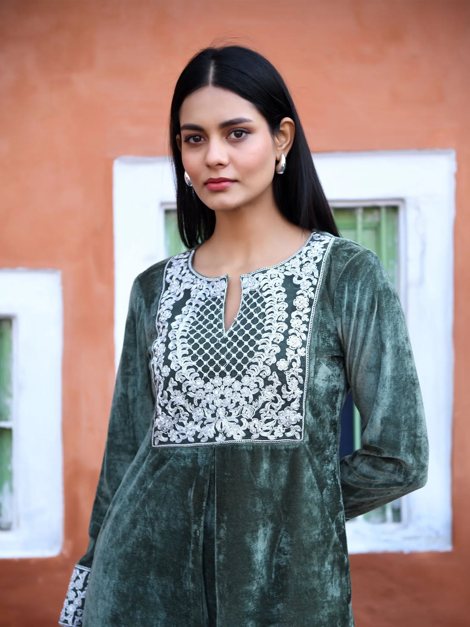 Olive Branch Kurta Set