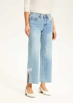Olivia Wide Ankle Denim, Light Blue