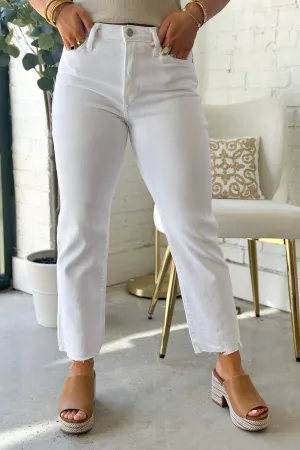 Optic White High Rise Vintage Straight Leg Jean