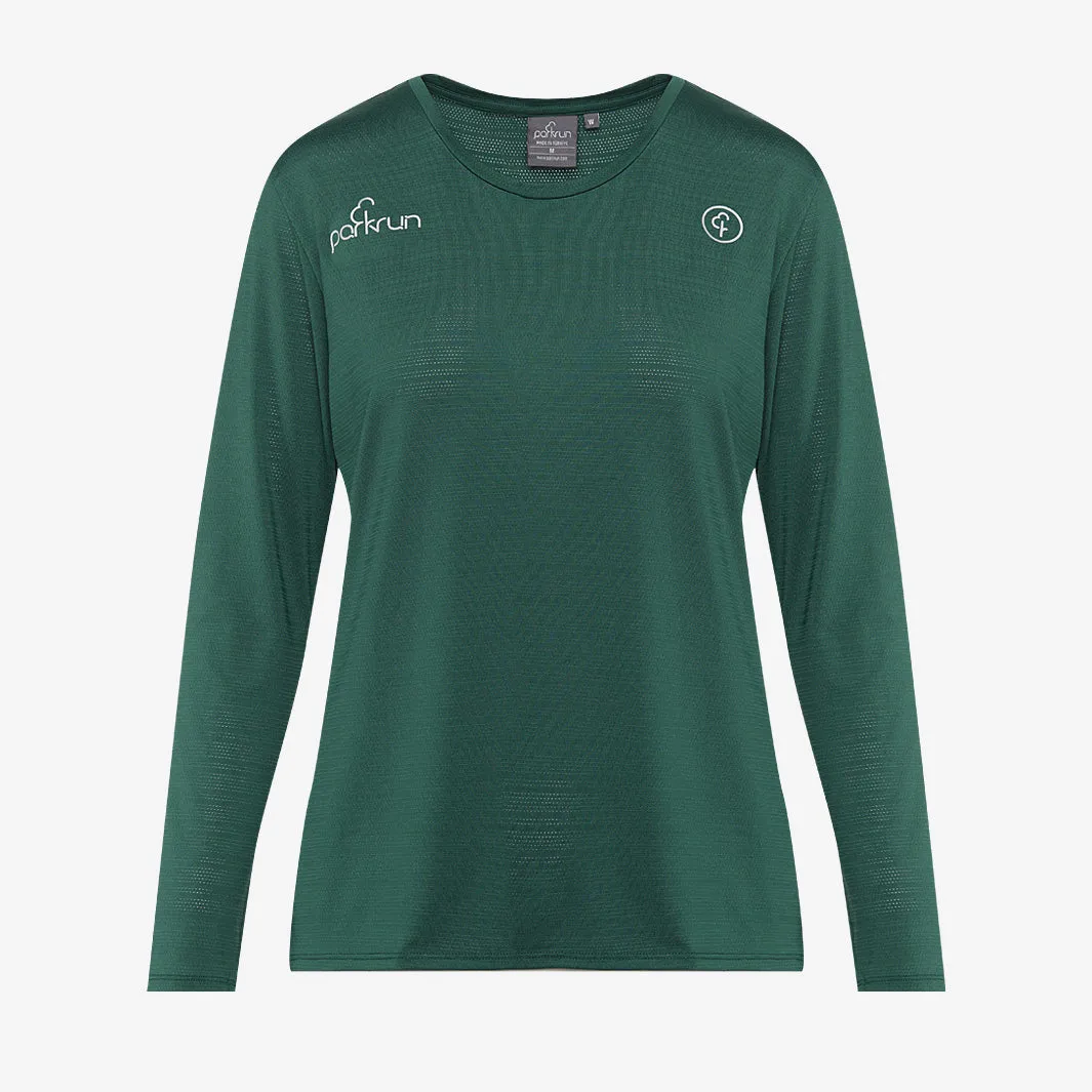parkrun Milestone Women's Long Sleeve Shirt 250 - Green