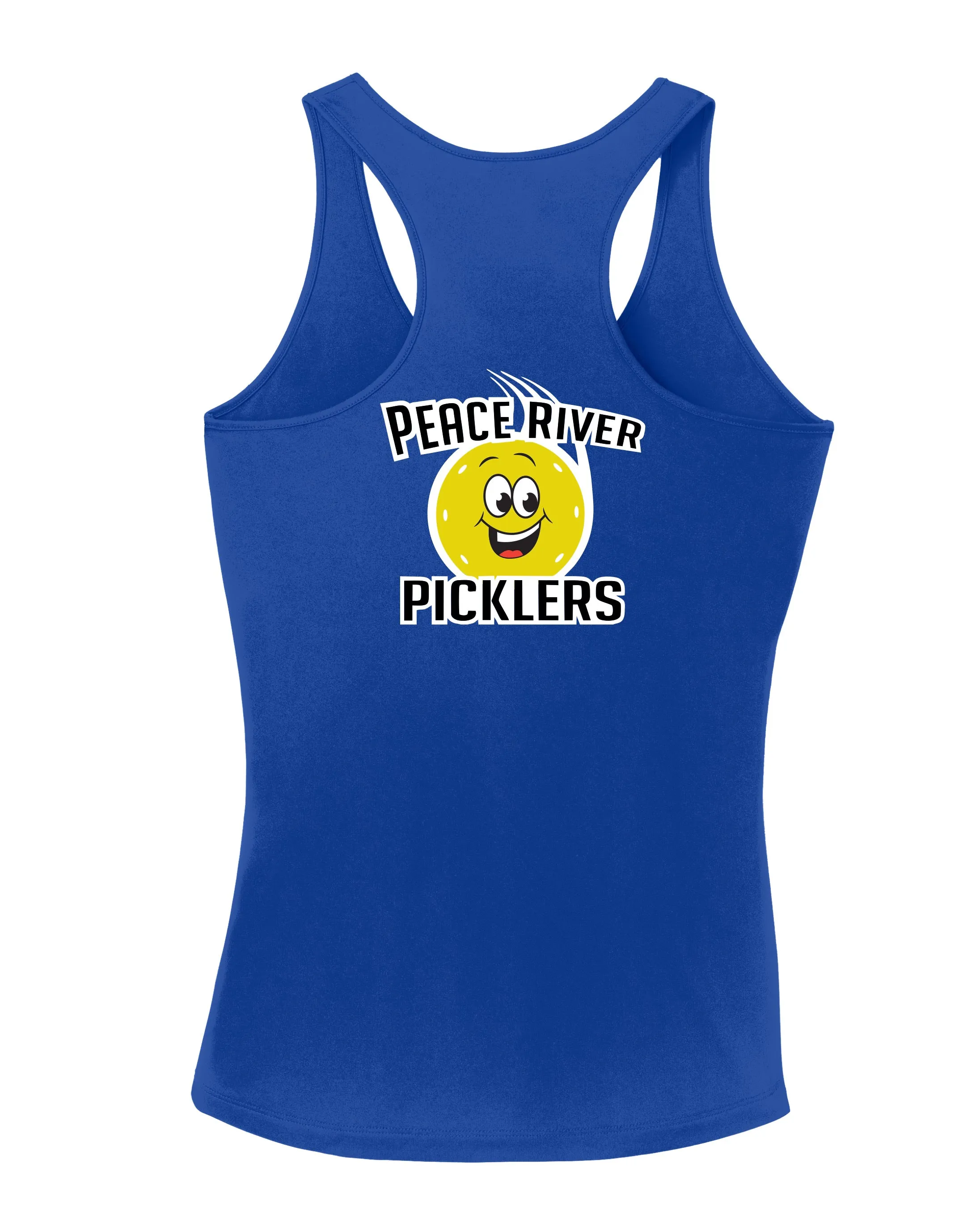 Peace River Picklers 2021 Pickleball Ladies Performance Racerback Shirt - Design 2