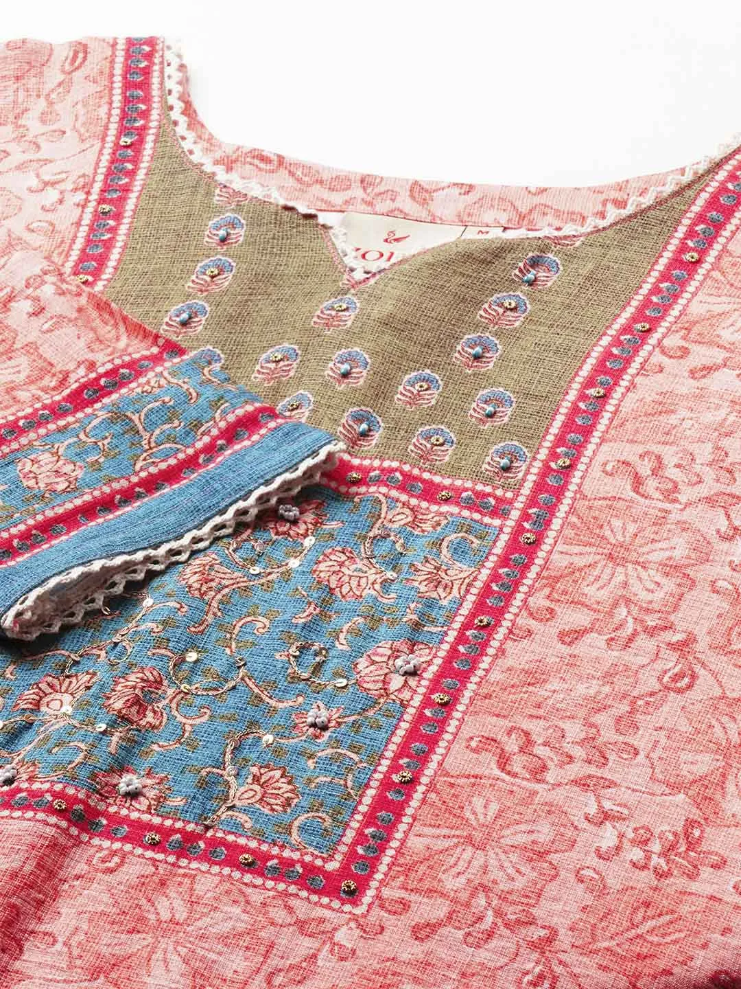Peach Comfort Fit Silk Kurta for Women Online in India - Zola