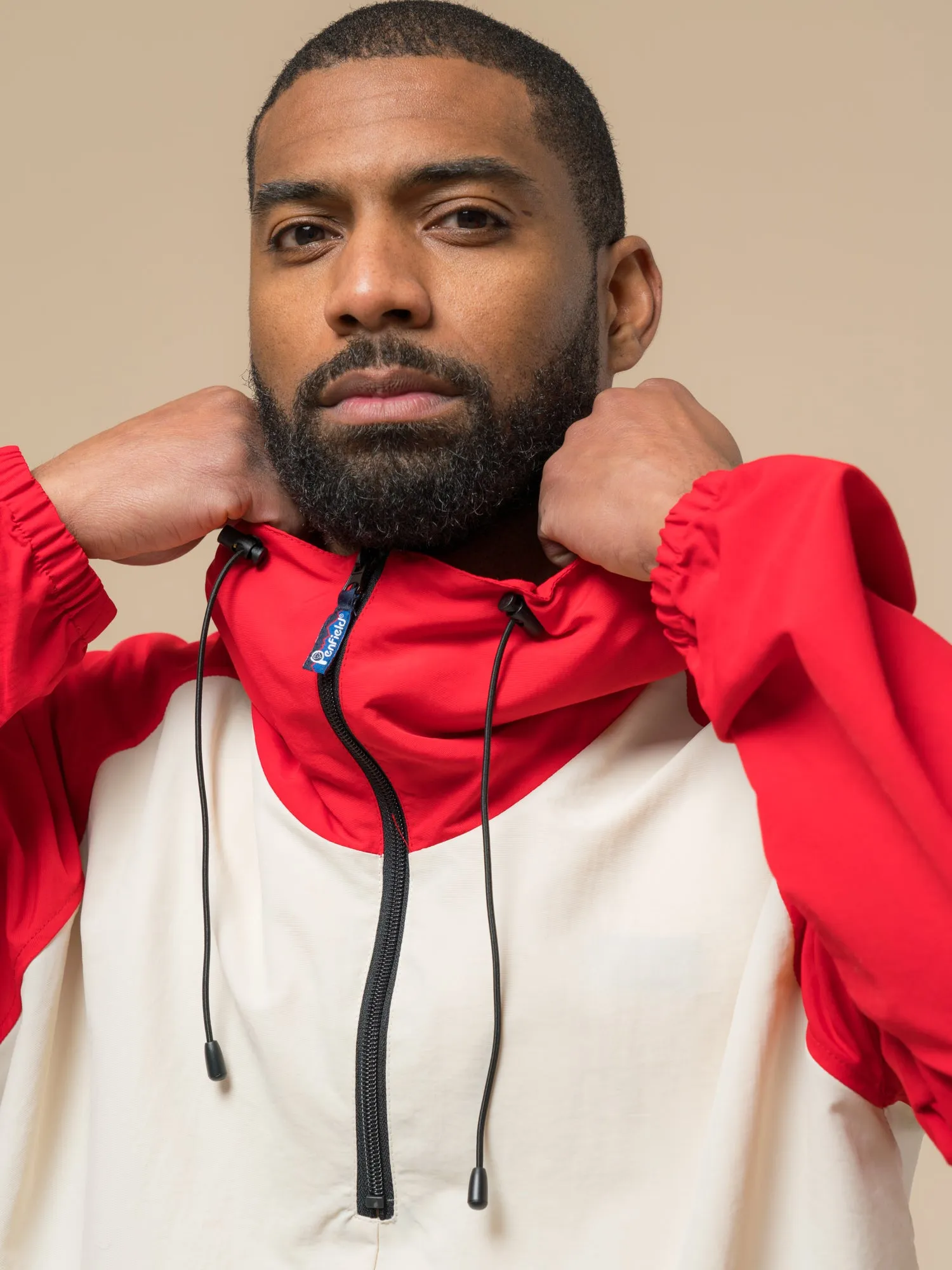 Penfield Pac Jac – Packable Anorak in True Red/Dove