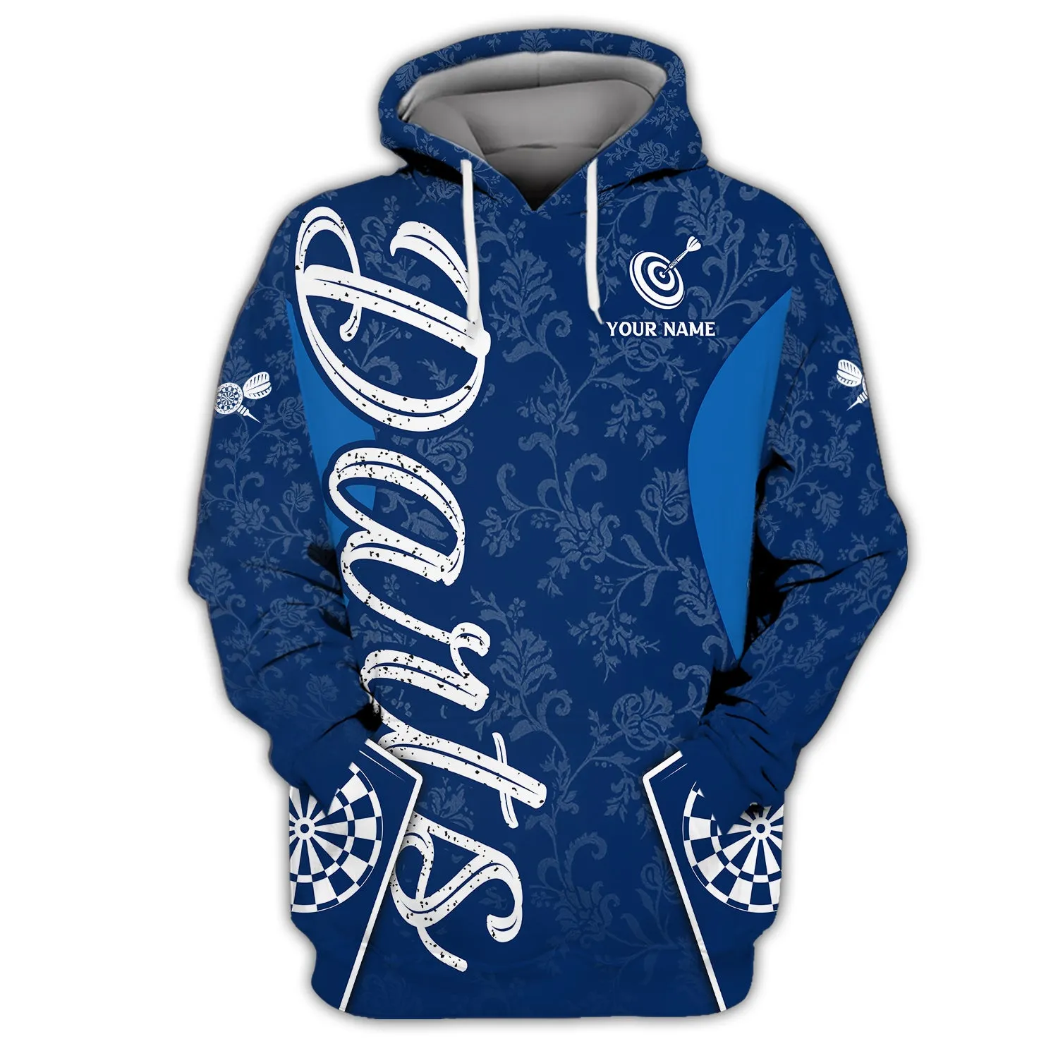 Personalized Name Darts Blue 3D Printed Shirts