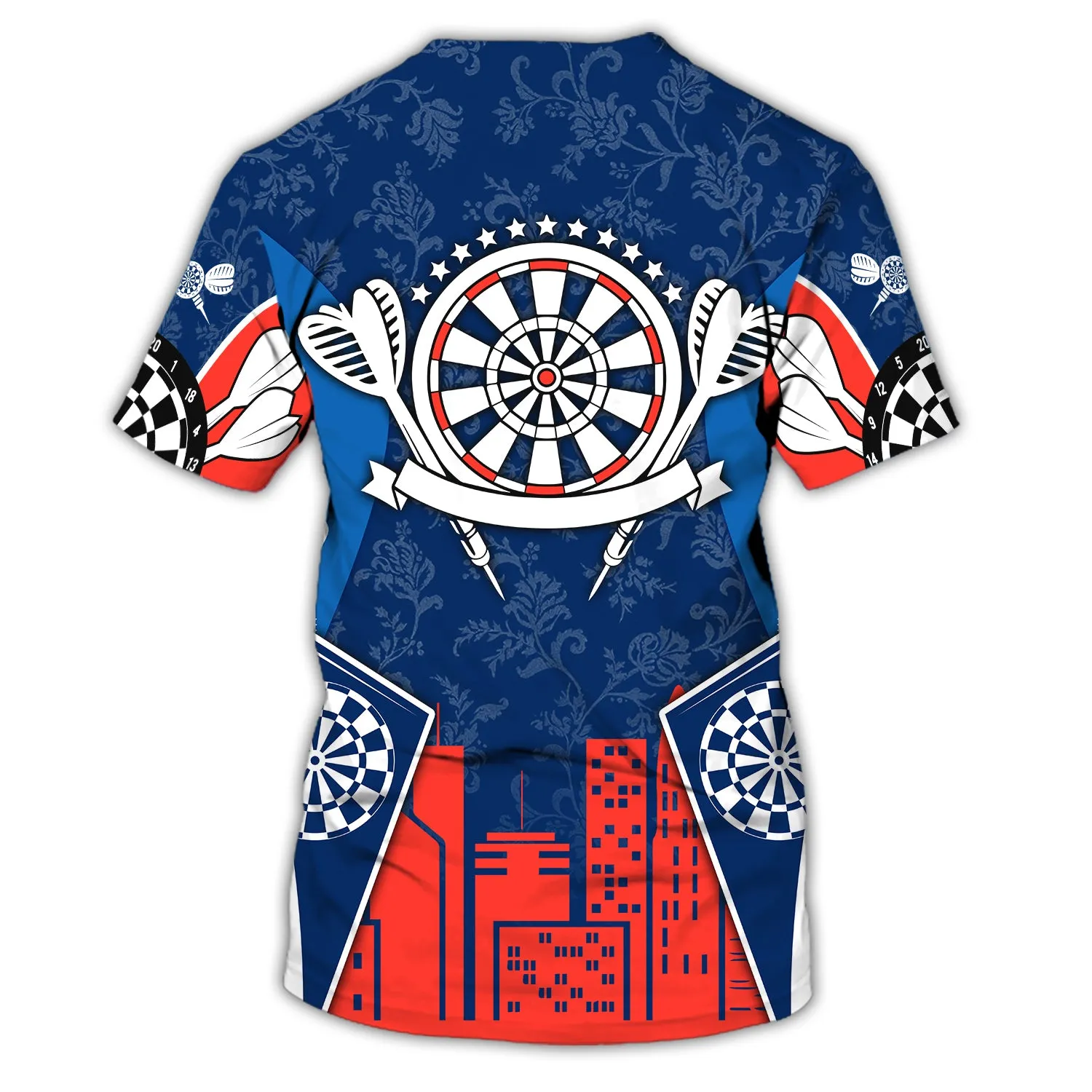 Personalized Name Darts Blue 3D Printed Shirts