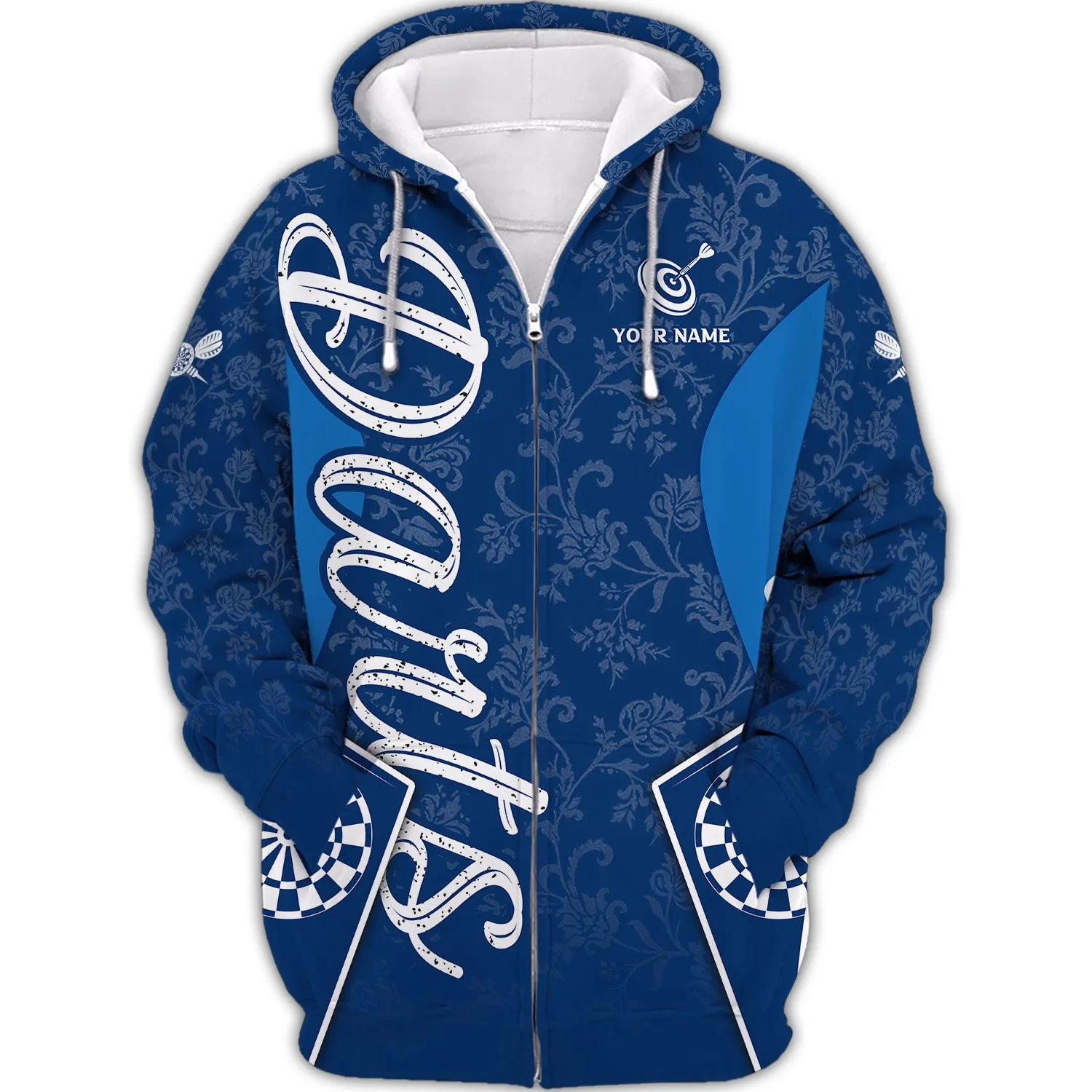 Personalized Name Darts Blue 3D Printed Shirts