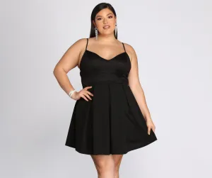 Plus Lace Stylish Appeal Skater Dress