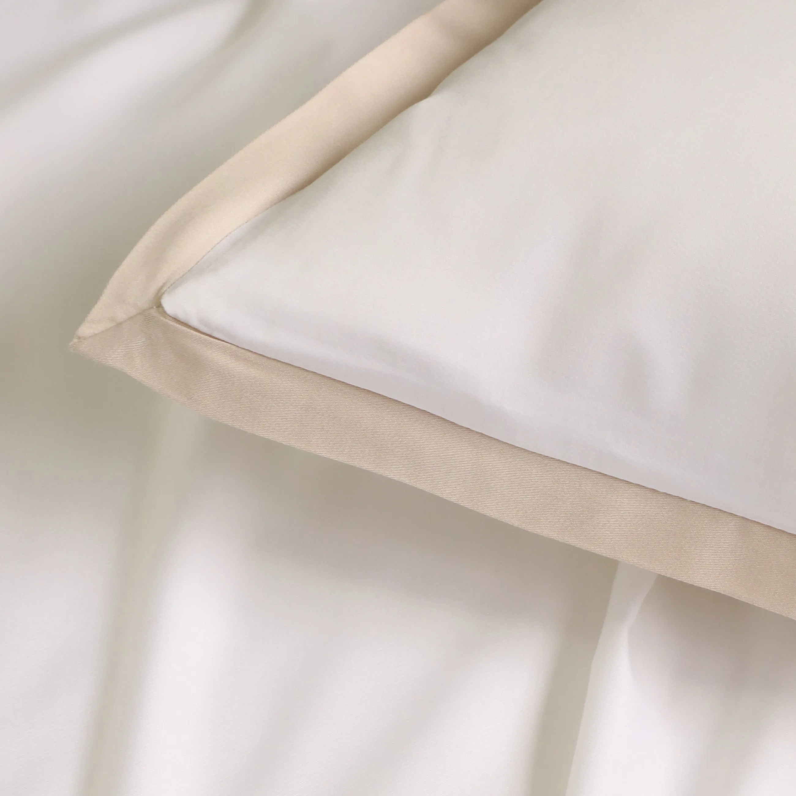 Pom Pom at Home Langston Bamboo Sateen Duvet Cover Set ~ Sand Flange ~ Available in Twin, Queen and King Sizes
