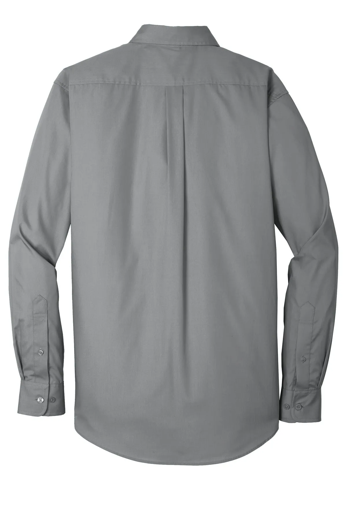 Port Authority Long Sleeve Carefree Poplin Shirt. W100 Gusty Grey