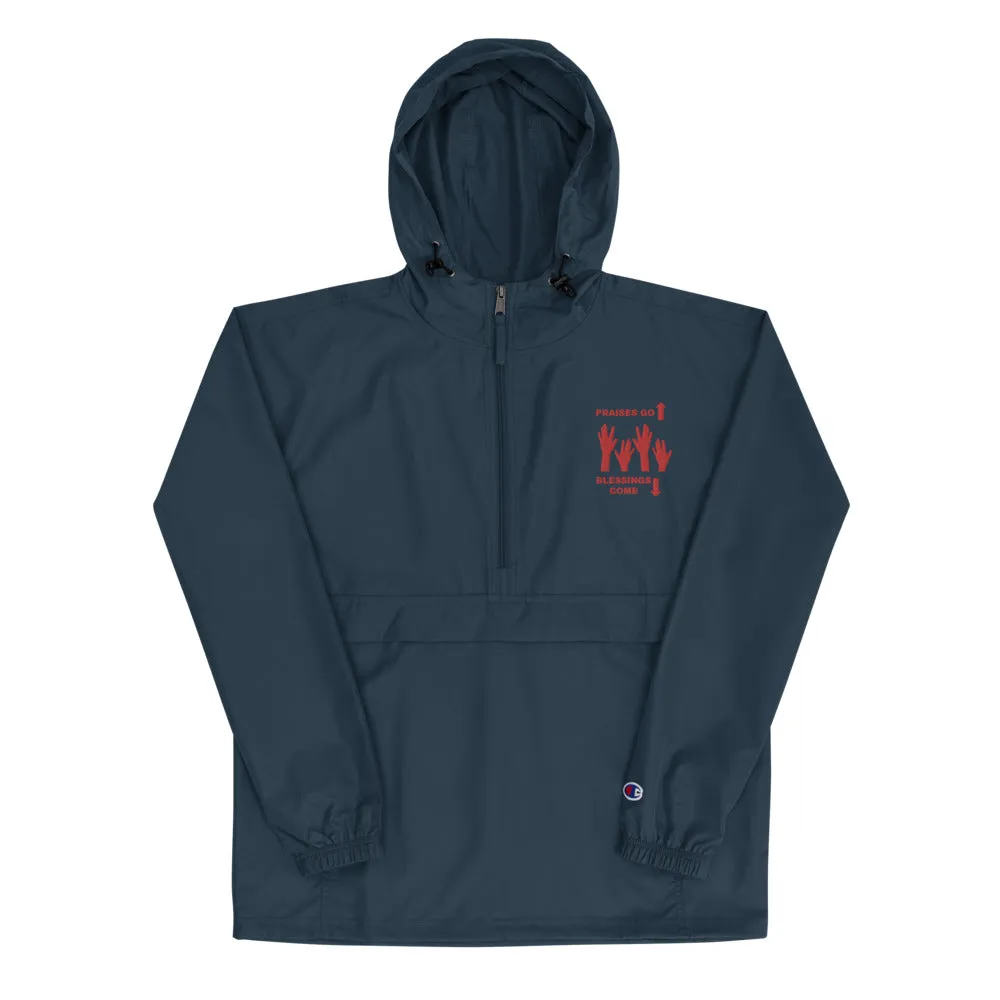 Praises Up Embroidered Champion Packable Jacket